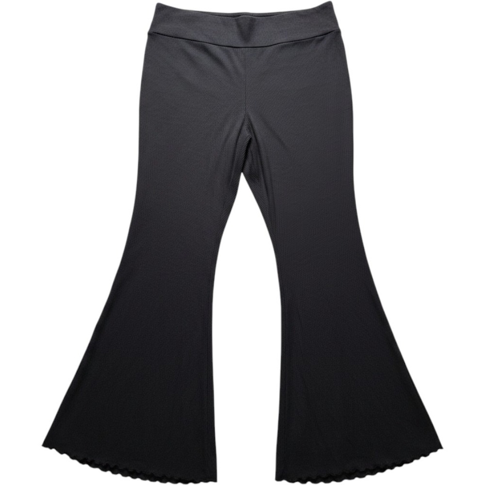 No Boundaries Pants Juniors XXXL 21 Black Knit Flare Ruffle Sweatpants Casual